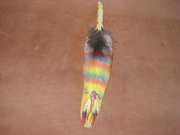 Indianer Sonderangebot (2) Feder Indianerfeder handbemalt; Länge ca. 24 cm Breite ca. 4 cm.